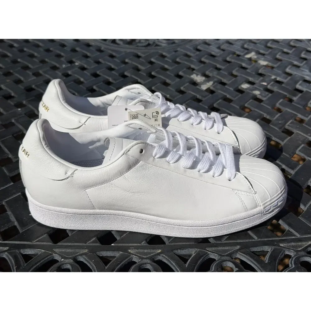 Adidas Superstar Pure Cloud White Gold Leather Sneakers FV3352 Mens 7 Womens 8